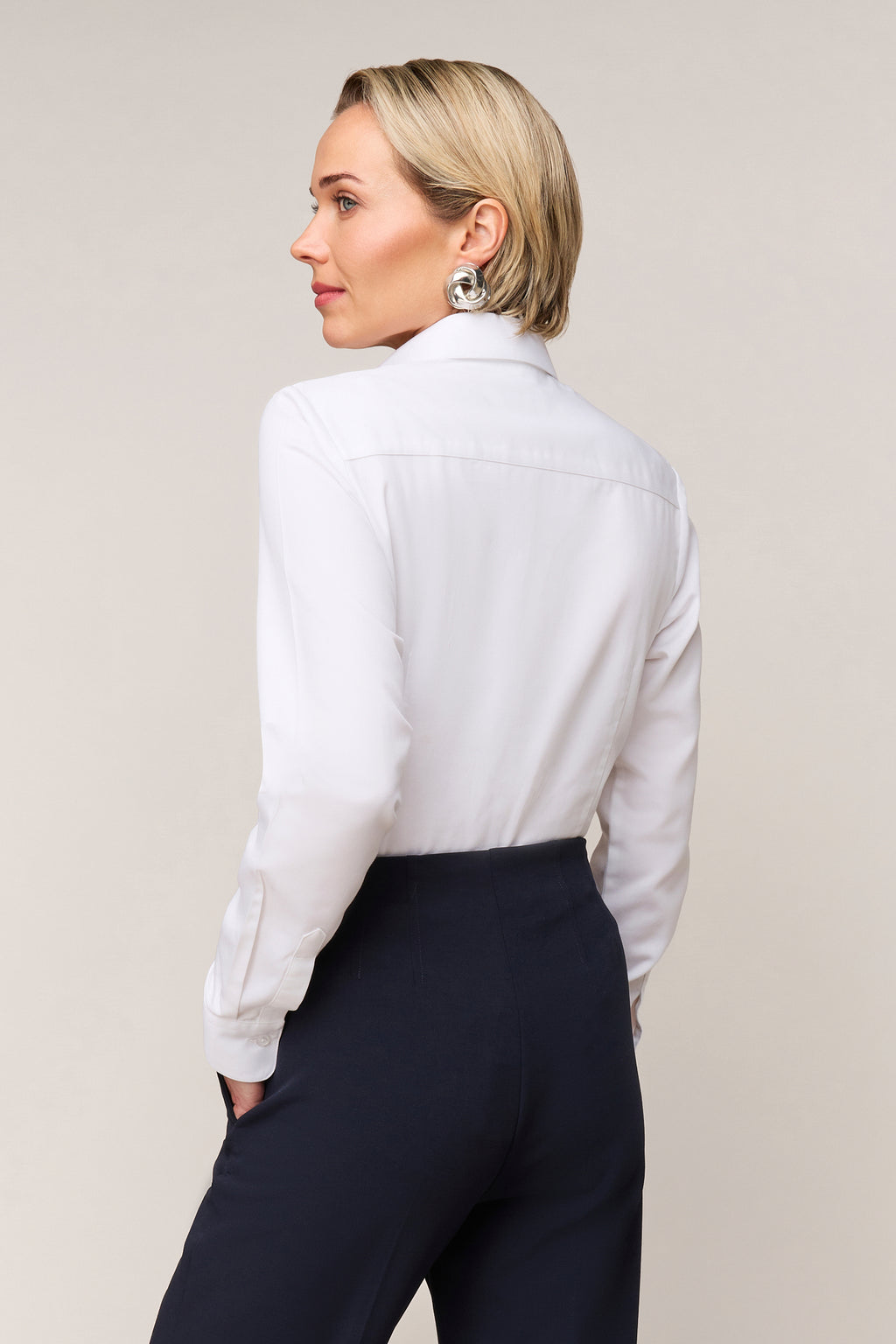 Damenbluse Slim Fit - Einfache Manschette