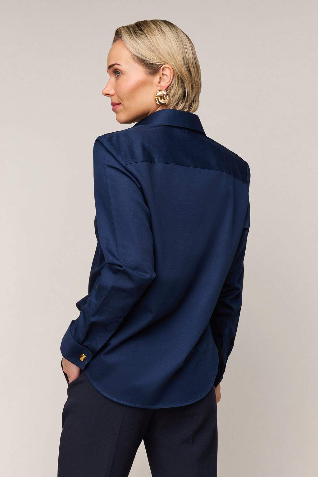 Damenbluse Regular Fit – Umschlagmanschette