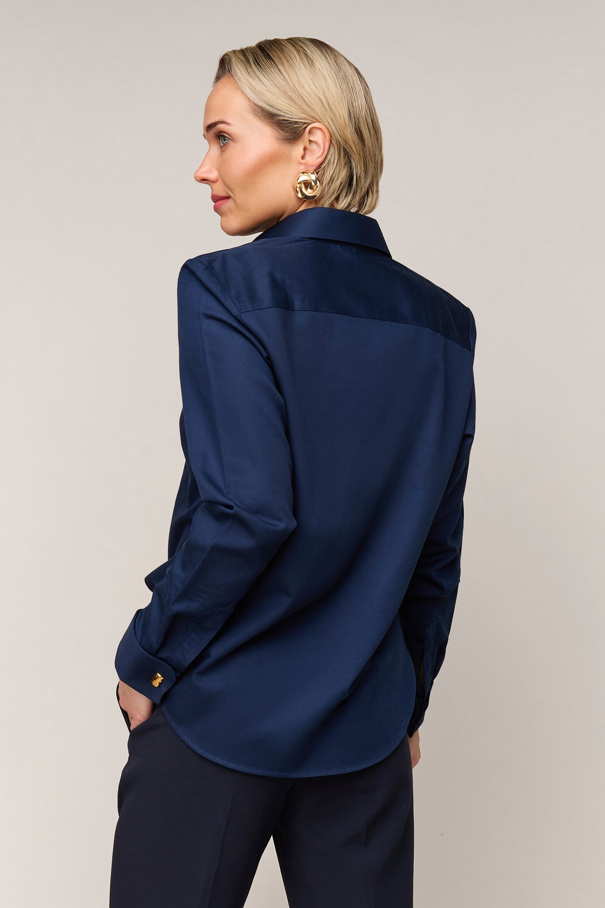 Dames Blouse Regular Fit - Dubbele Manchet