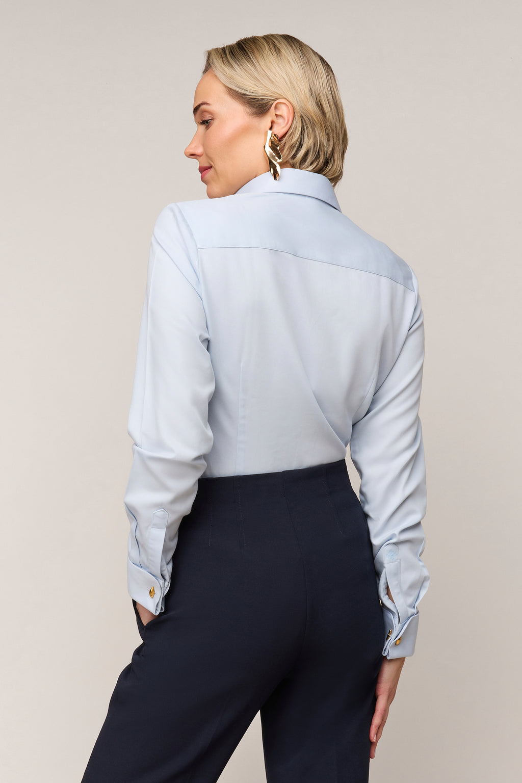 Damenbluse Slim Fit - Umschlagmanschette