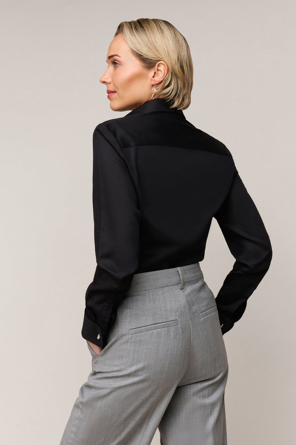 Damenbluse Slim Fit - Doppelmanschette