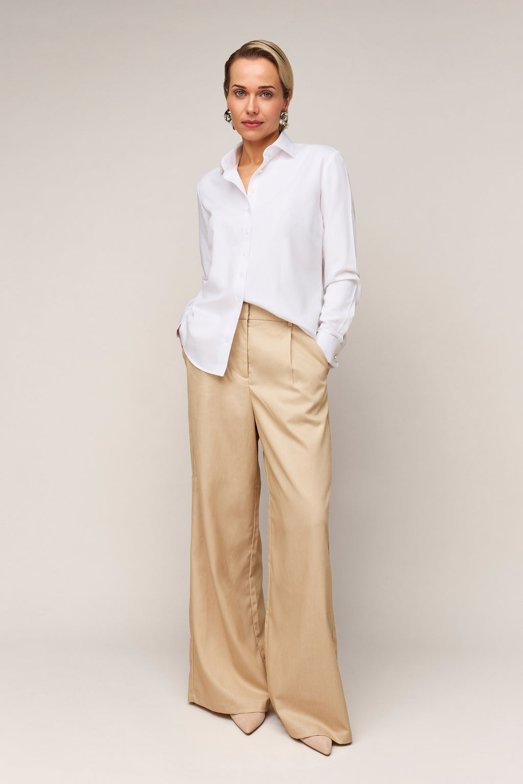 Damenbluse Regular Fit - Umschlagmanschette