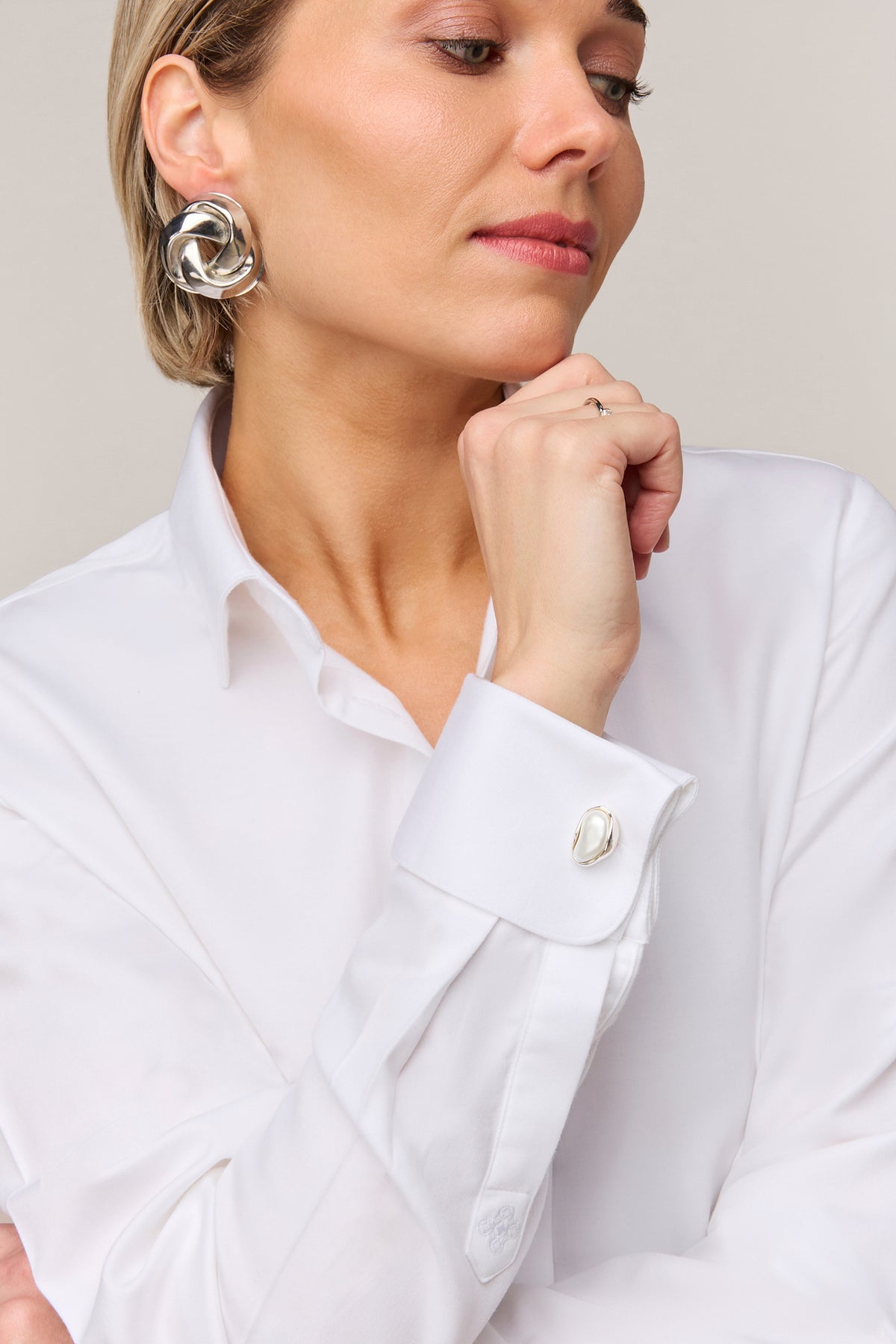 Dames Blouse Regular Fit - Dubbele Manchet