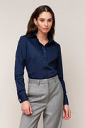 Damenbluse Slim Fit - Umschlagmanschette