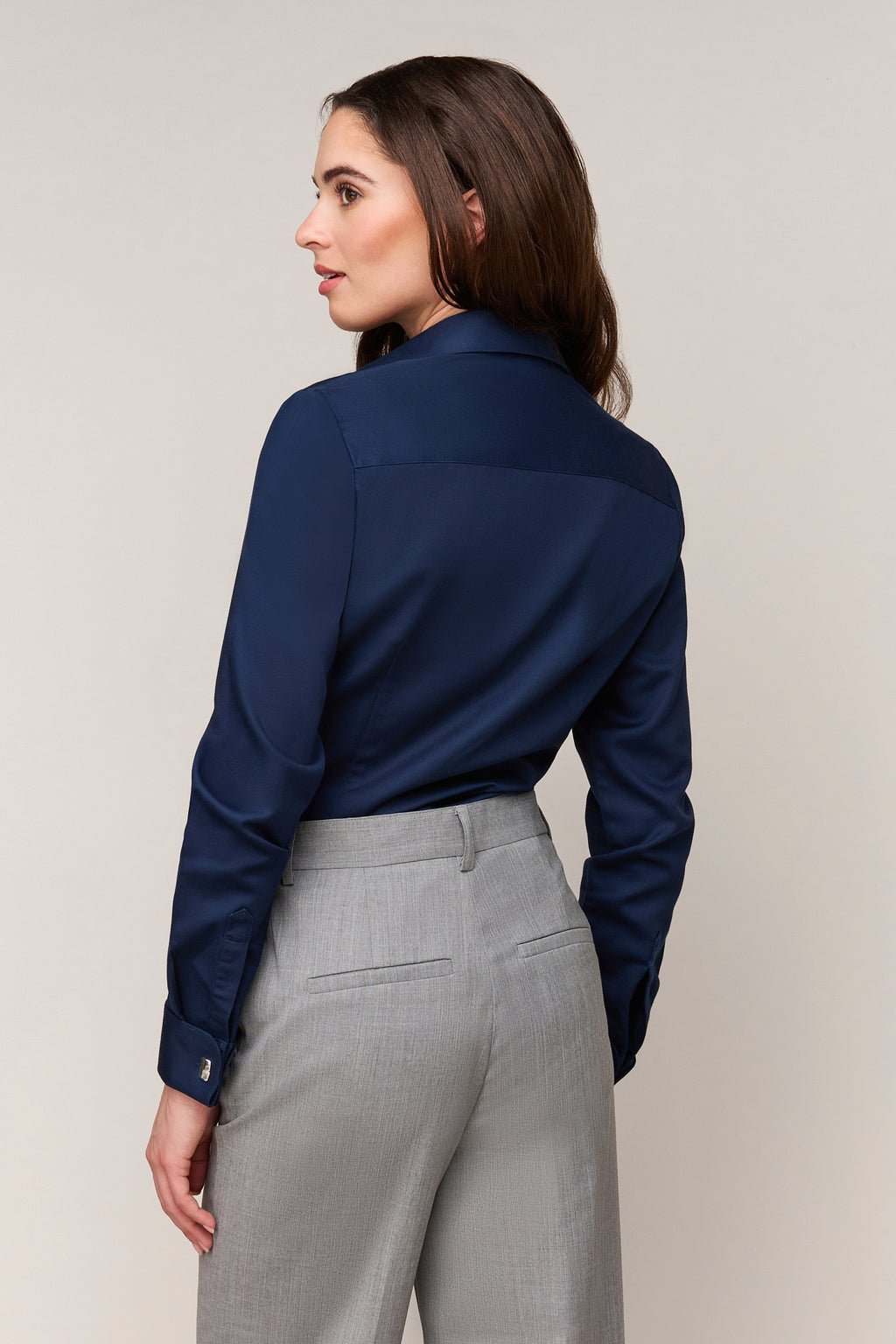 Damenbluse Slim Fit - Umschlagmanschette