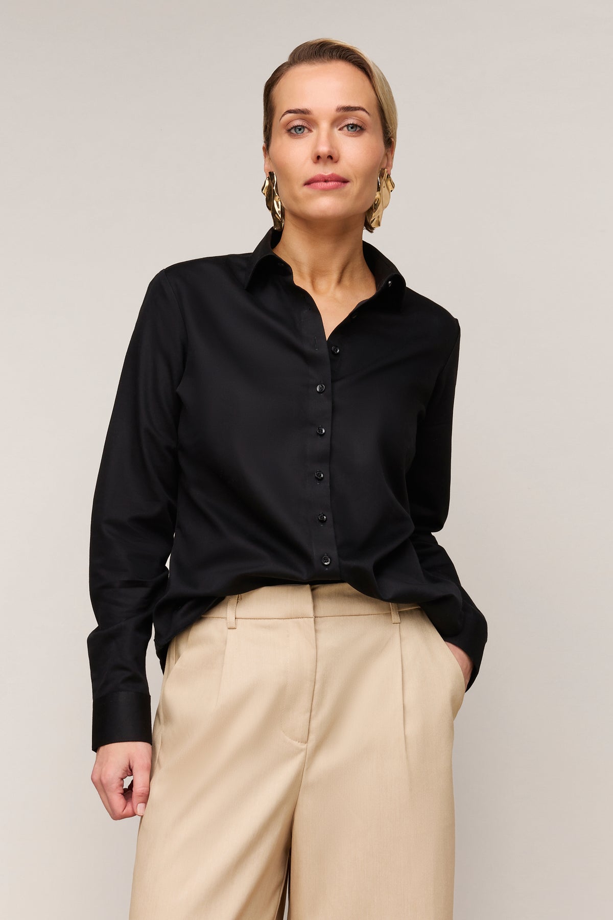 Dames Blouse Regular Fit - Enkele Manchet