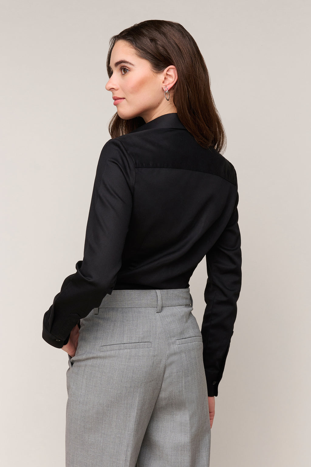 Damenbluse Slim Fit - Einfache Manschette