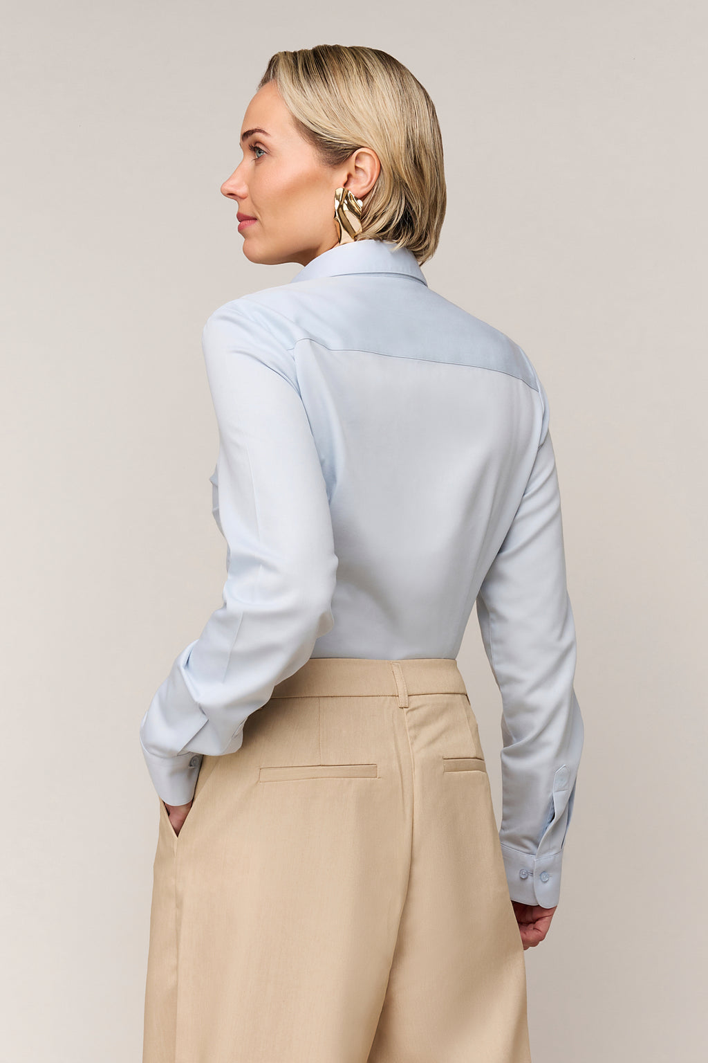 Damenbluse Slim Fit - Einfache Manschette