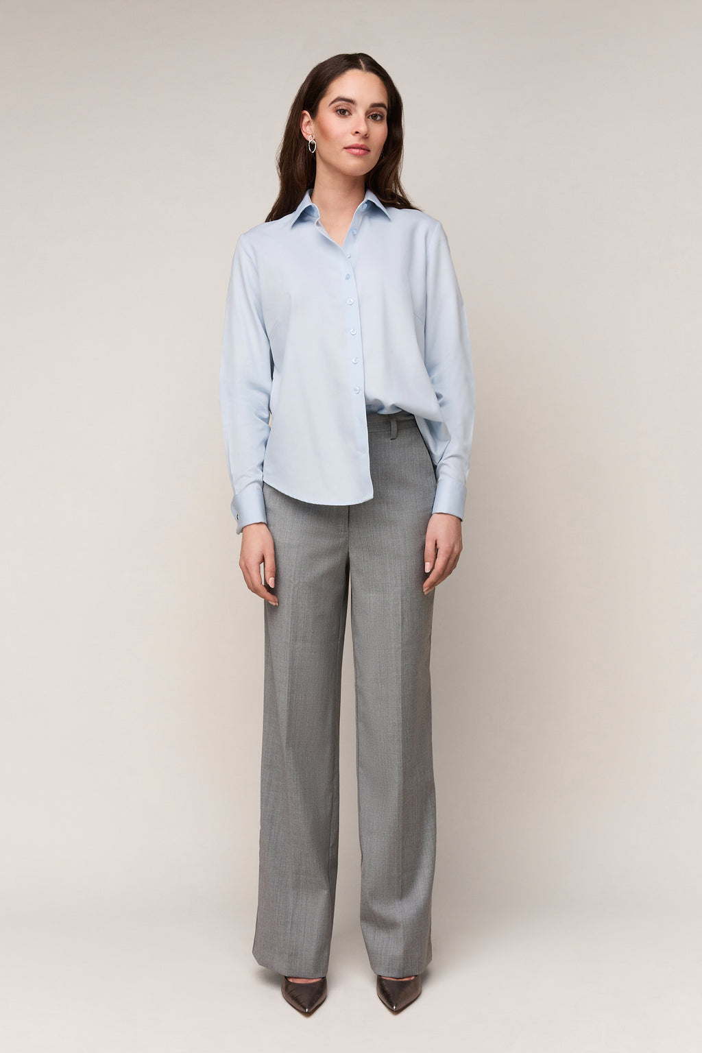 Damenbluse Regular Fit – Doppelmanschette