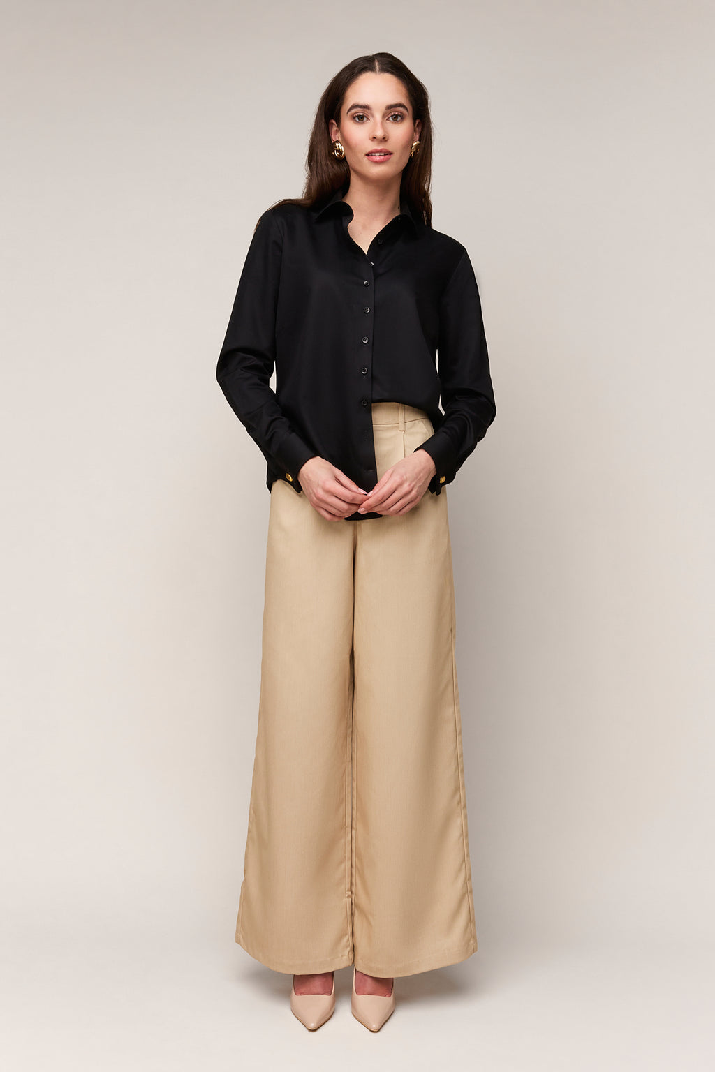 Damenbluse Regular Fit – Doppelmanschette