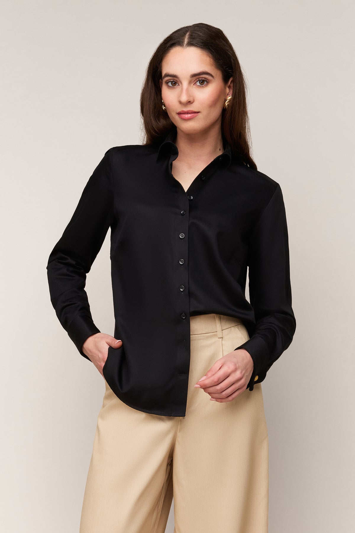 Dames Blouse Regular Fit - Dubbele Manchet